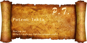 Petres Tekla névjegykártya